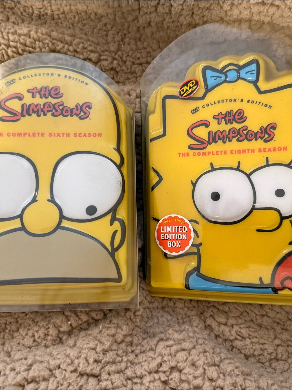 The Simpson’s DVDS seasons 6 & 8 collectors editions Homer Maggie box sets